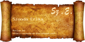 Szonda Erika névjegykártya
